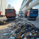 Rua no Setor Comercial Sul em Brasília com remoção de 63 toneladas de lixo durante requalificação pelo Governo do DF.