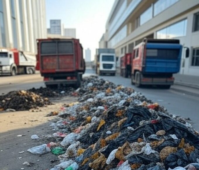 Rua no Setor Comercial Sul em Brasília com remoção de 63 toneladas de lixo durante requalificação pelo Governo do DF.