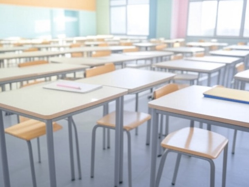 Escola pública em Brasília com materiais escolares, representando depósito de créditos para alunos pelo GDF.