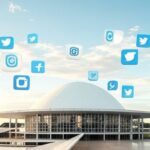 Edifício do Congresso Nacional representando discussão sobre lei de restrição de redes sociais a crianças no parlamento egípcio.