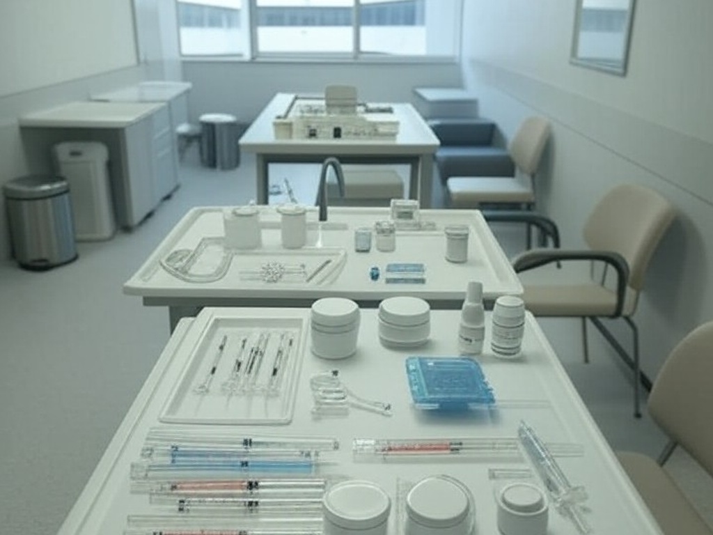 Sala de clínica de estética em Brasília com equipamentos para procedimentos, destacando riscos na enfermagem estética no DF.