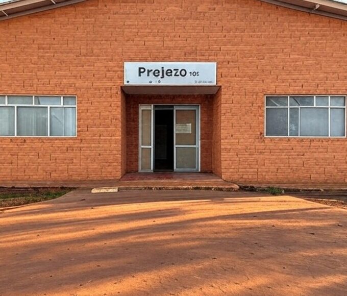 Centro comunitário em Ceilândia com placa do Projeto Viver 60+ para idosos vulneráveis no DF.
