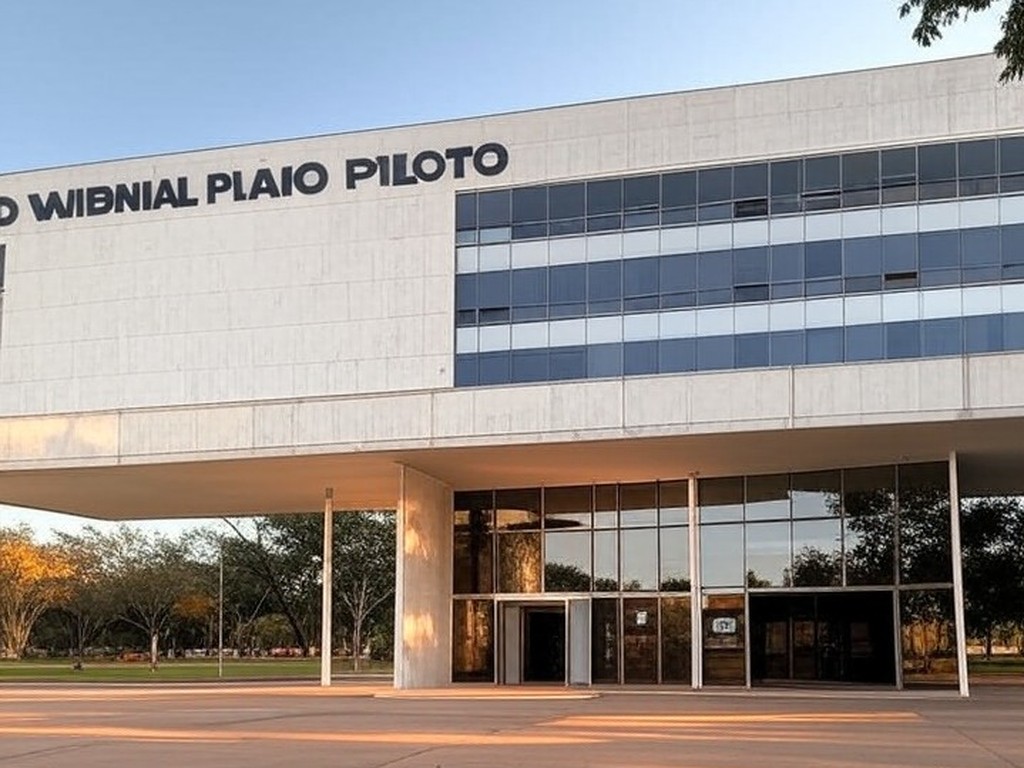 Sede no Plano Piloto de Brasília acolhendo pessoas em situação de rua, com arquitetura moderna e entrada aberta.