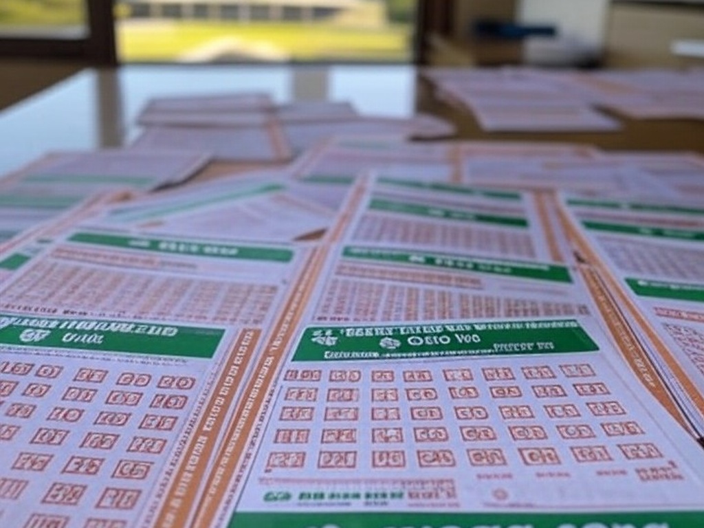 Bilhetes da Mega-Sena acumulada com quina premiada no DF, concurso 2959, em cena brasileira realista.