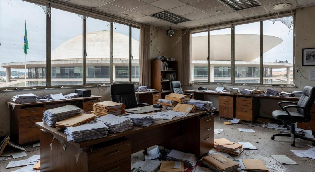 Edifício da CLDF em Brasília, criticado por falhas em procuradorias que expõem mulheres e idosos a riscos no DF.