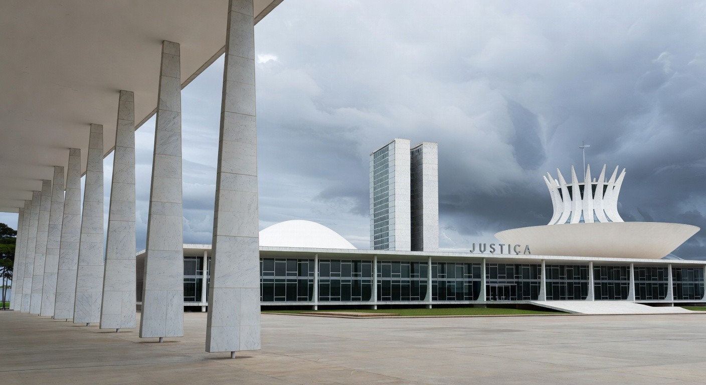 Edifício de tribunal brasileiro representando contratação de advogado e delação premiada.