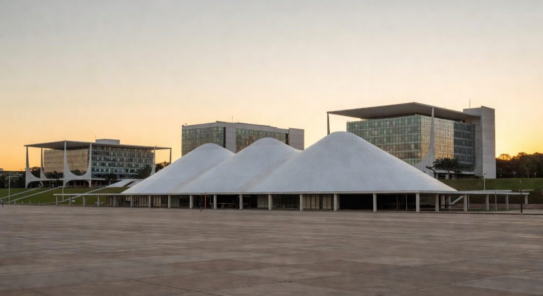 Brasília com Congresso Nacional durante eventos mundiais em 2025