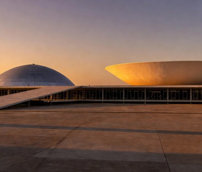 Congresso Nacional em Brasília representando reação política sobre sucessão no MDB
