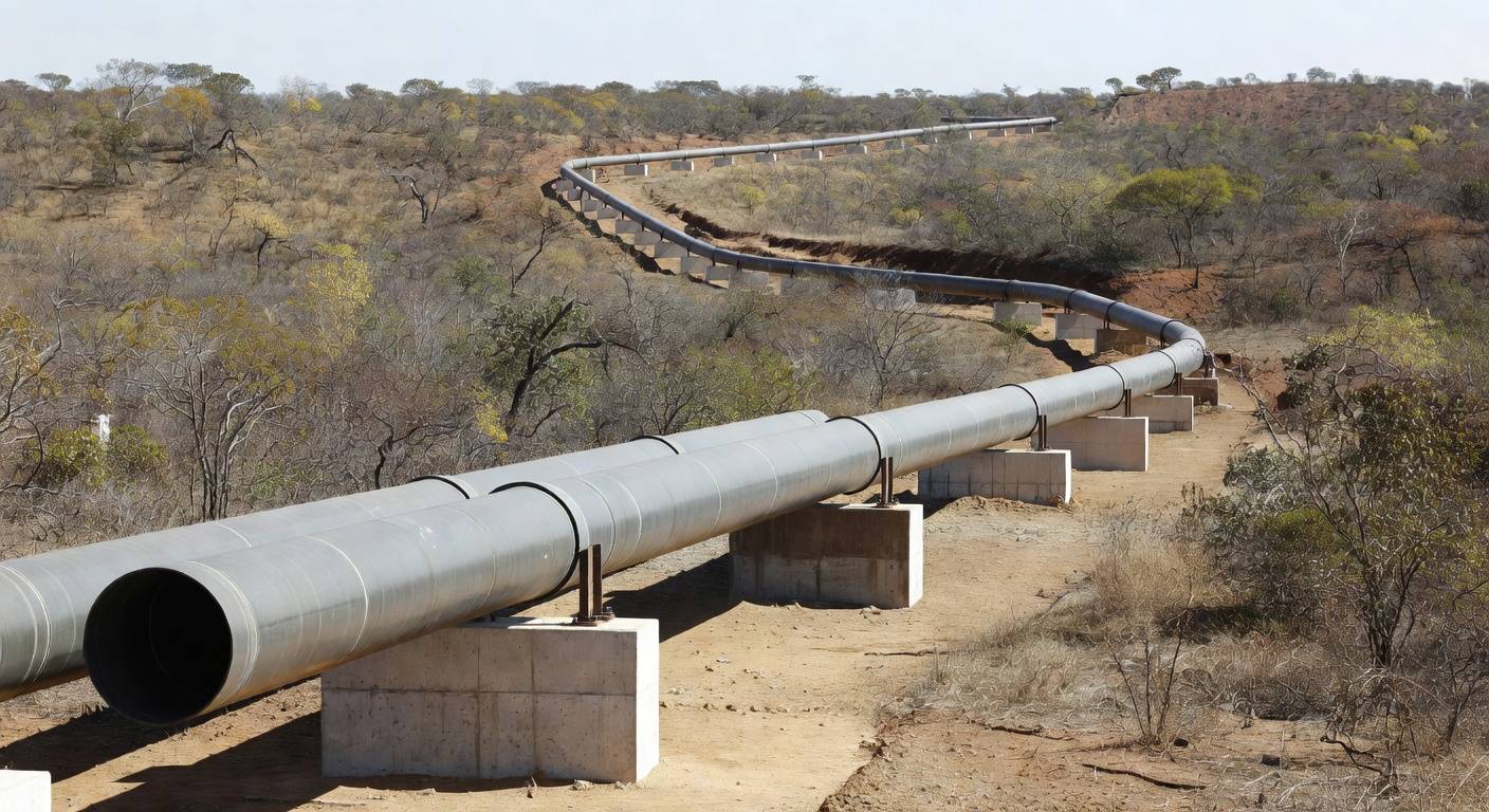 Adutora inaugurada em Planaltina DF com áreas secas evidenciando vulnerabilidade hídrica