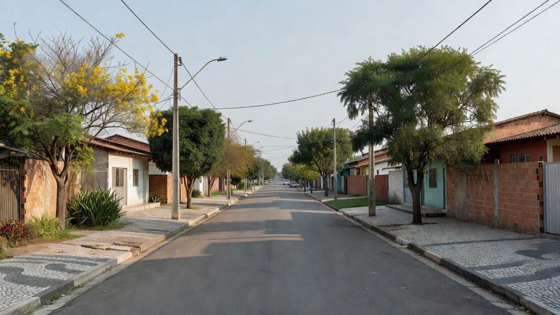 Rua residencial em Taguatinga, local de briga com disparo de arma