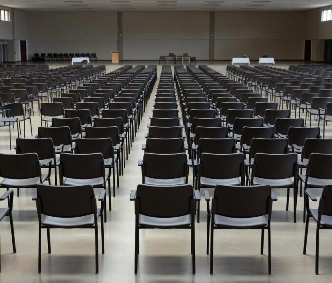 Auditório em Brasília para evento contra violência e golpes em idosos