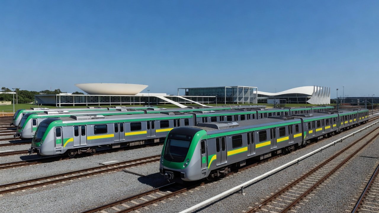 Novos trens do Metrô-DF comprados pelo GDF em Brasília