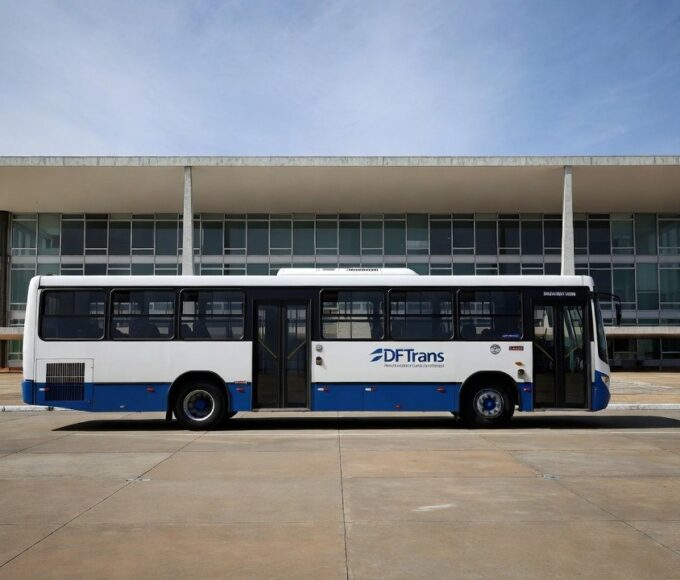 Ônibus do transporte público de Brasília simbolizando tarifa zero para estudantes da rede pública