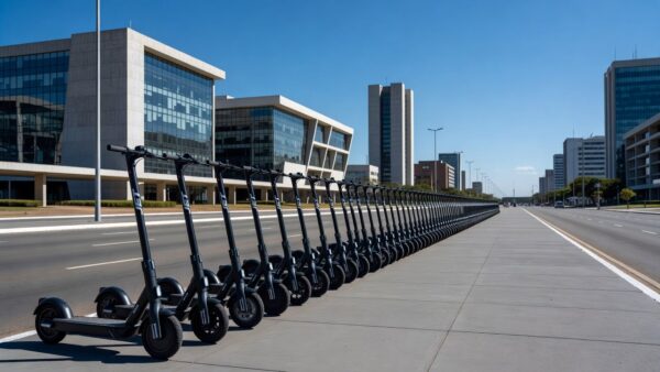 Patinetes elétricos da JET em operação em Brasília, Distrito Federal