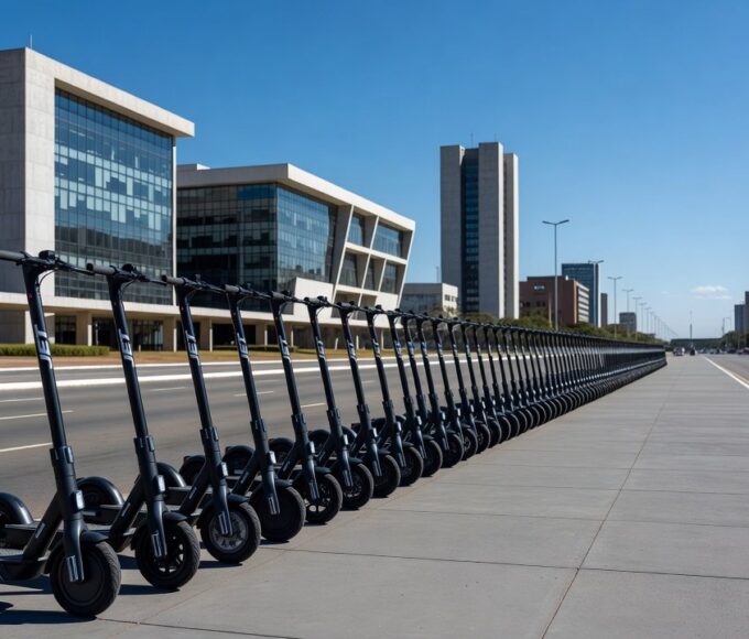 Patinetes elétricos da JET em operação em Brasília, Distrito Federal