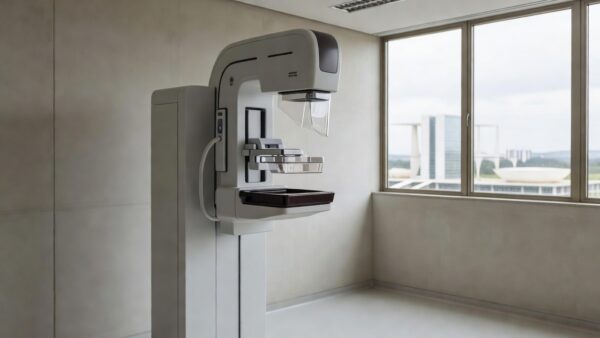 Equipamento de mamografia em hospital público do Distrito Federal para diagnóstico de câncer de mama