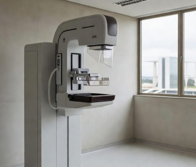 Equipamento de mamografia em hospital público do Distrito Federal para diagnóstico de câncer de mama