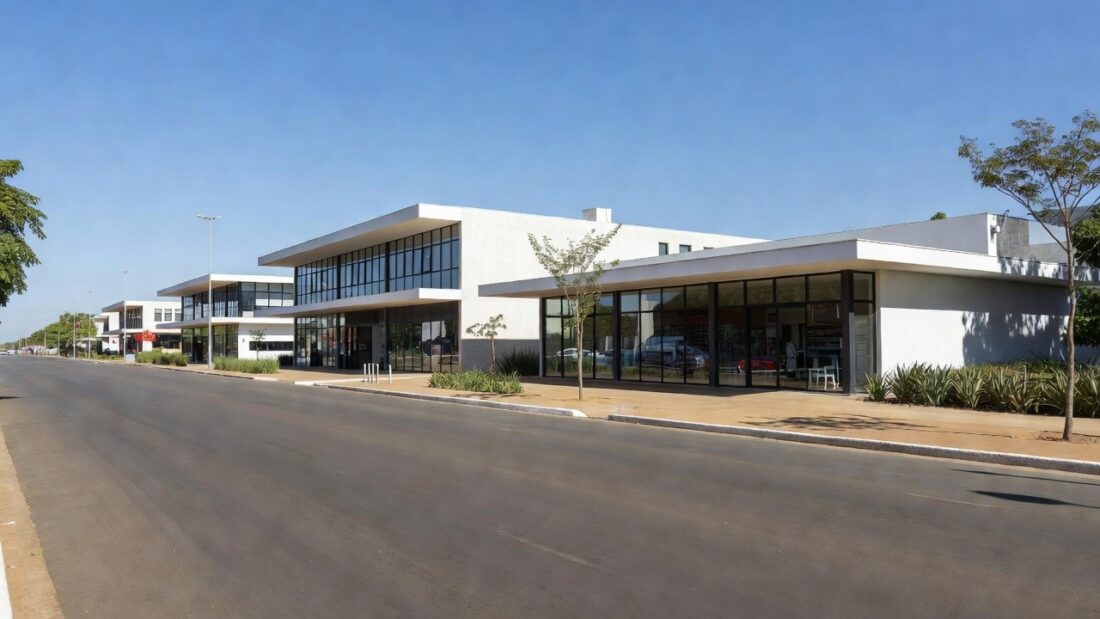 Centro comercial em Brasília representando o setor de comércio do DF