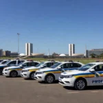 Viaturas da PMDF em operação policial em Brasília