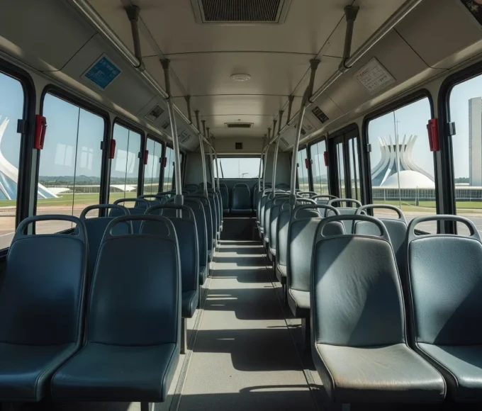 Ônibus público vazio em Brasília relacionado a caso de racismo