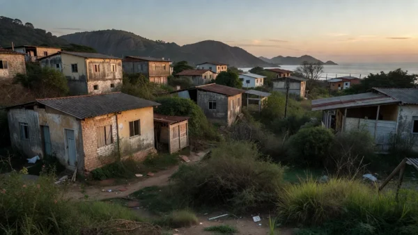 Área rural em Nova Jerusalém com casas e terrenos abandonados devido à insegurança fundiária