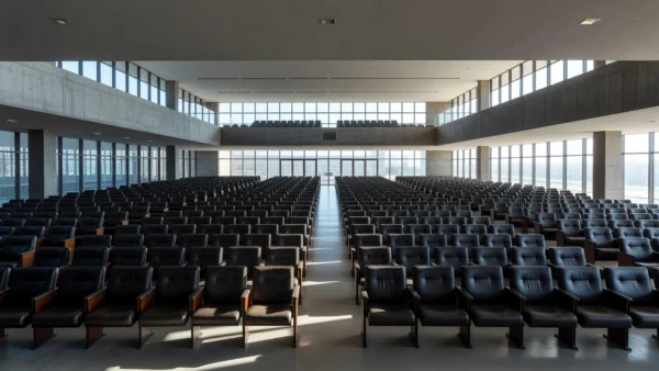 Plenário vazio da CLDF em Brasília evidenciando distanciamento entre deputados e população