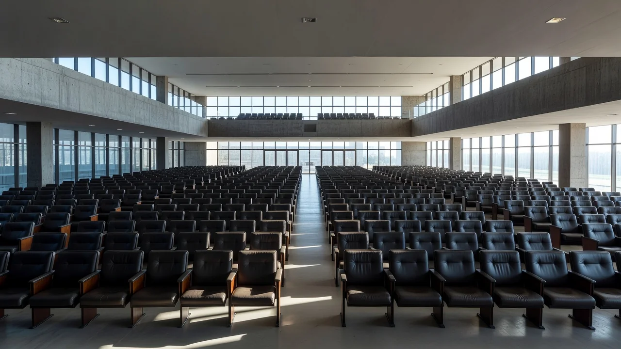 Plenário vazio da CLDF em Brasília evidenciando distanciamento entre deputados e população