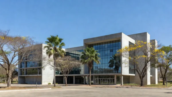 Fachada do Hospital de Base do DF em Brasília completando 66 anos
