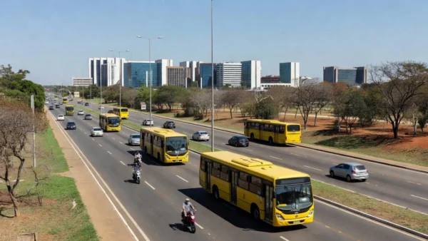 Faixas exclusivas de ônibus em Brasília após fim da greve dos rodoviários