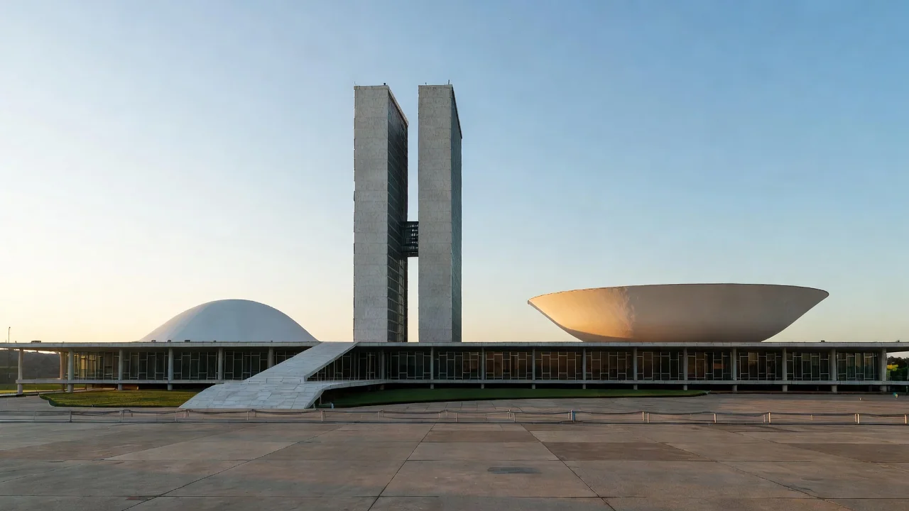 Congresso Nacional em Brasília simbolizando pesquisa eleitoral no DF